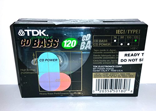 TDK 120-Minute Heavy Bass Performance Cassette Tapes (2-Pack)