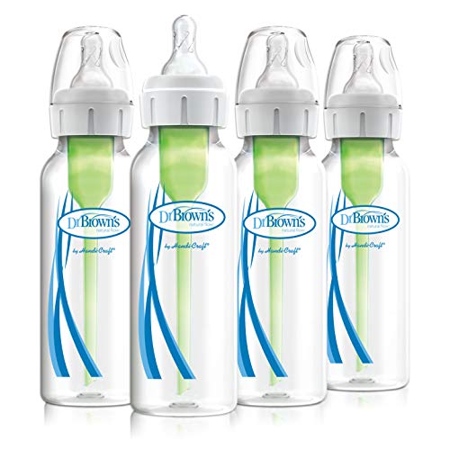 Dr. Brown's Options+ Anti-Colic Narrow Baby Bottle, 8oz (4-Pack)