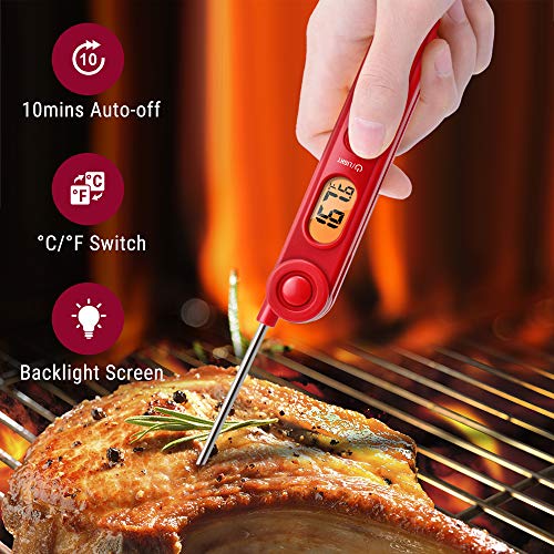 ThermoPro TP03 Digital Instant Read Thermometer for Cooking Food, Candy, Oil, BBQ and Grilling (Backlight, Magnet).