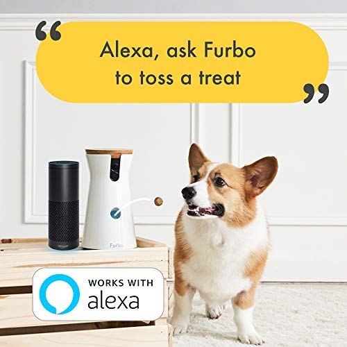 Furbo Treat Tossing Dog Camera (Full HD Wifi & 2-Way Audio, Compatible with Alexa), As Seen on Ellen