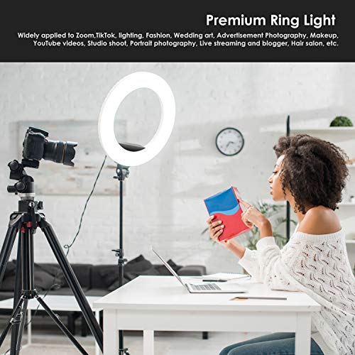 LimoStudio 18" 5500K LED Dimmable Ring Flash Light Kit (AGG1775) with 2 Stands for Photography.