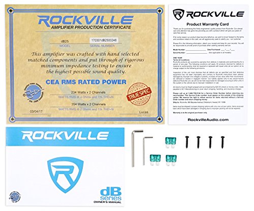 Rockville dB25 2-Channel Car Amplifier (2800W Peak/700W CEA RMS)