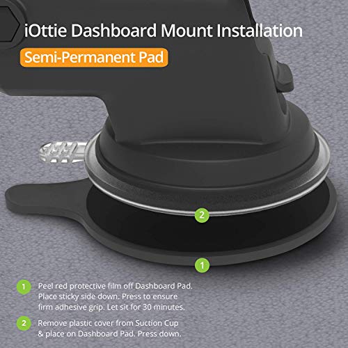 iOttie Easy One Touch 4 Car Mount Phone Holder for iPhone, Samsung, Moto, Huawei, Nokia, LG (Black)