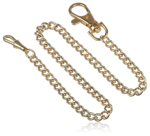Charles-Hubert, Paris 3548-G Gold-Plated Stainless Steel Pocket Watch Chain (3548-G)