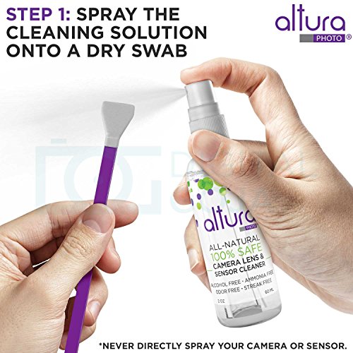 Altura Photo Professional Camera Cleaning Kit for APS-C DSLR and Mirrorless Cameras - Includes Lens Cleaner, Sensor Cleaning Swabs, and Case