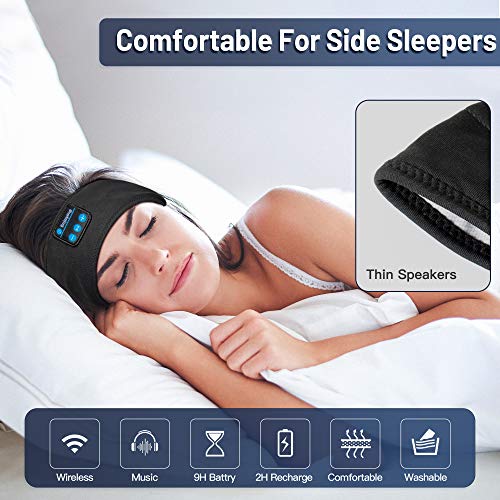 Lavince Sleep Headphones Wireless Sports Headband with Ultra-Thin HD Stereo Speakers [Bluetooth, Perfect for Workout, Jogging, Yoga, Insomnia, Side Sleepers, Air Travel, Meditation]