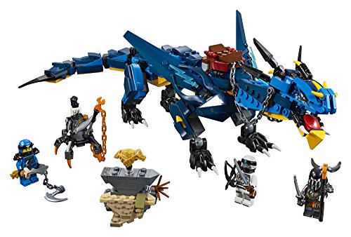 LEGO NINJAGO Masters of Spinjitzu: Stormbringer 70652 Ninja Toy Building Kit (493 Pieces) with Blue Dragon Model, Gift for Boys (Discontinued by Manufacturer)