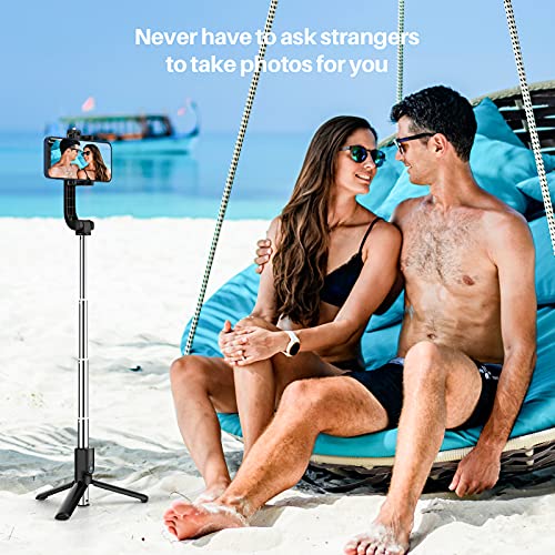 Yoozon Selfie Stick Tripod with Wireless Remote for iPhone 13 Pro Max/13 Mini/13/12, Galaxy S21/Note 20/S10, Google, etc (All-in-One Extendable & Portable)