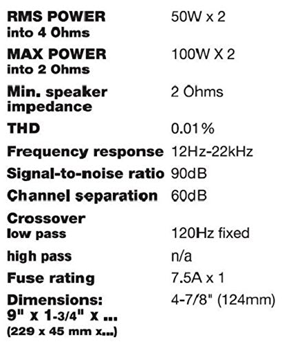 Sound Storm Laboratories Evolution 200W 2-Channel Car Amplifier, [Class A/B, 2-8 Ohm Stable], (EV200.2, Black)