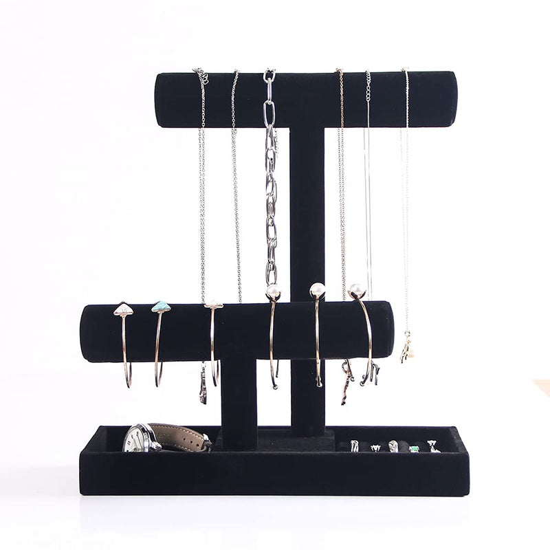 2-Tier Jewelry Organizer with Ring Tray, by Coward (Incl. Watch, Bracelet & Necklace Holder)