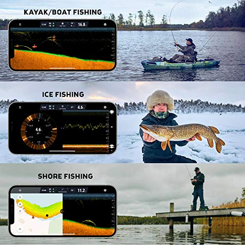 Deeper PRO Smart Sonar Castable & Portable WiFi Fish Finder for Kayaks, Boats & Shore Ice Fishing  [(Castable & Portable)]