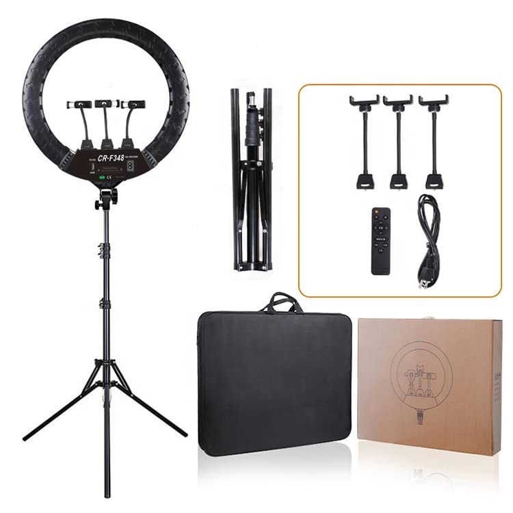 ZOMEI 18" LED Dimmable Ring Light Kit with Stand for Beauty Make Up, Facial Live Streams, Cameras, and Smartphones (Including YouTube)