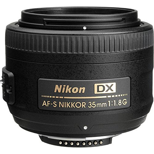 Nikon AF-S DX NIKKOR 35mm f/1.8G Auto Focus Lens for DSLR Cameras (2183, Black)