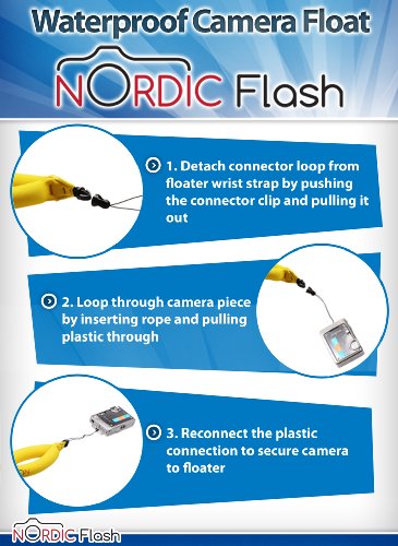 Nordic Flash Waterproof Camera Float (Pack of 2) - Bright Yellow