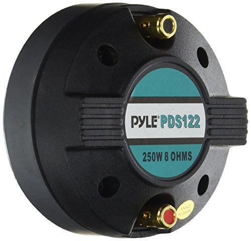Pyle PDS122 1.5" Tweeter Horn Driver - 500W Peak Power, 250W RMS, Flat Aluminum Voice Coil, 1.5kHz-20kHz Frequency, 95dB, 8Ohm