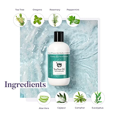 Tea Tree Oil Antifungal Body Wash, Soothes Athletes Foot (9oz)
