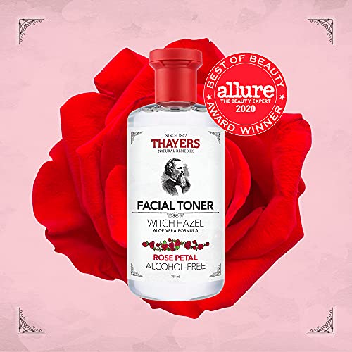 Thayers Alcohol-Free Rose Petal Witch Hazel Facial Toner with Aloe Vera, 12 fl oz (AFRPWHFTWAVF)