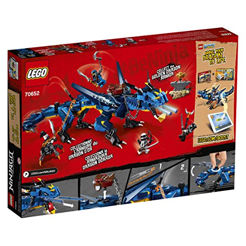 LEGO NINJAGO Masters of Spinjitzu: Stormbringer 70652 Ninja Toy Building Kit (493 Pieces) with Blue Dragon Model, Gift for Boys (Discontinued by Manufacturer)