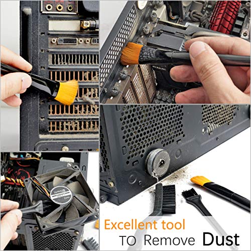 Small Black Cleaning Brush Kit (7 Piece Set) for Computers, Laptops and Cameras