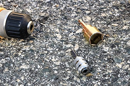 Camco RV Leveling Jack Socket Adapter with 1/4" Quick Connect Shank (48865), Fits 3/4" Hex Drive Jacks
