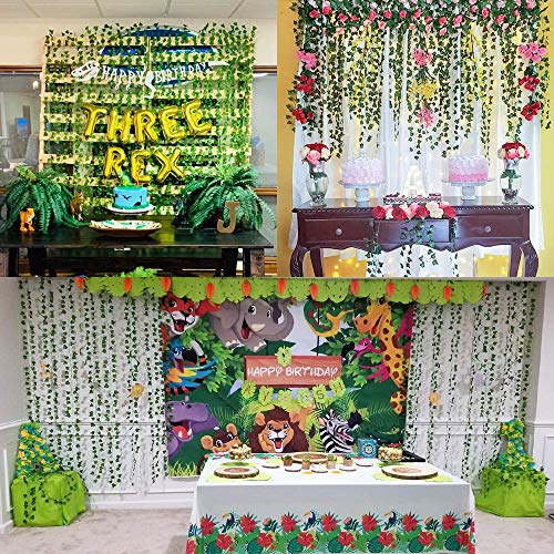 JPSOR 24pcs 158ft Artificial Ivy Leaves (Garland Greenery) Fake Vines for Wedding Wall Decor, Party Room Decor