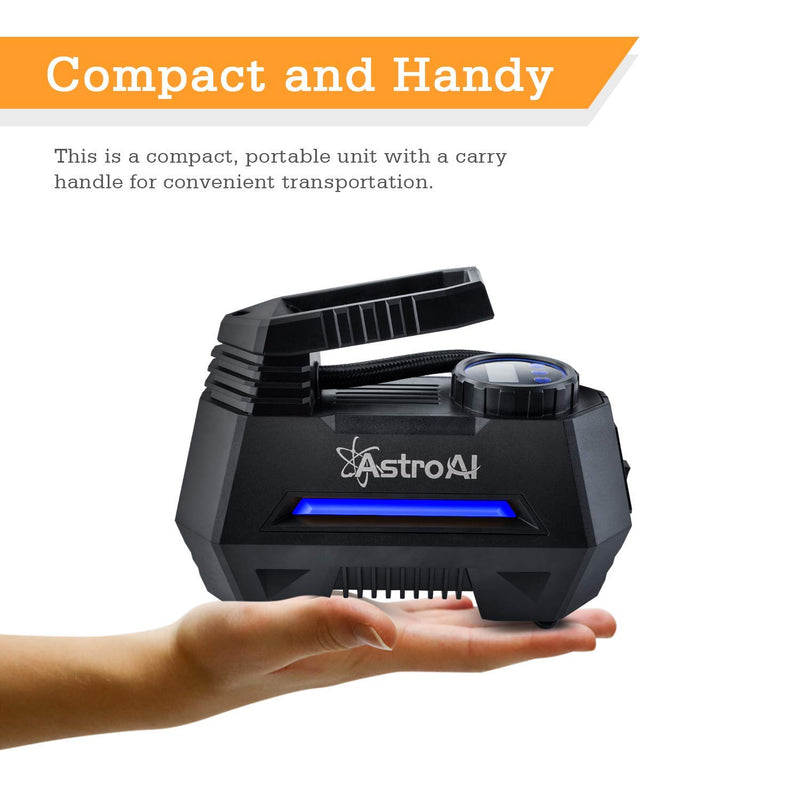 AstroAI 12V DC Auto Tire Inflator Air Compressor Pump (For Car Tires)