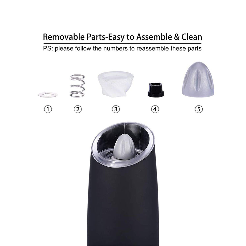 Electric Salt and Pepper Grinder Set, Battery Powered, Automatic Operation, Gravity Lock, Pepper Mill and Salt Grinder with LED Light  (Refillable)