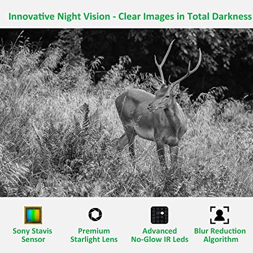 GardePro A3 Trail Camera [20MP, 1080P, H.264 Video, 100ft No Glow Night Vision, 0.1s Trigger Speed, 82ft Motion Detection, Waterproof] for Wildlife & Deer Game Trail