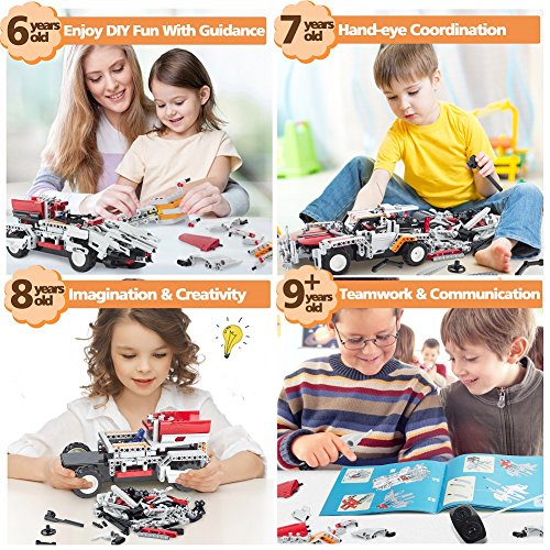 Morwant STEM Remote Control Building Set (326 Pieces) for Ages 6-12, 2-in-1 Racing Car Models