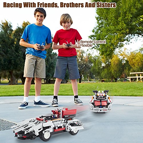 Morwant STEM Remote Control Building Set (326 Pieces) for Ages 6-12, 2-in-1 Racing Car Models
