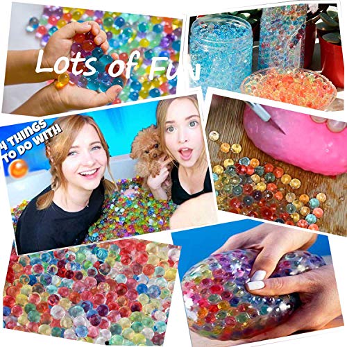 Elongdi Water Beads 50K Rainbow Mix (50,000 Beads) for Kids Toys, Home & Wedding Decor