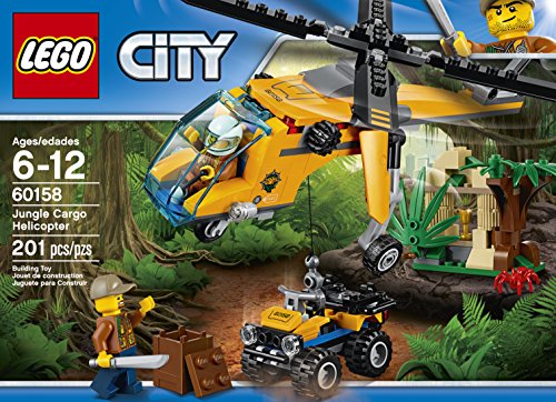 LEGO City Jungle Explorers Jungle Cargo Helicopter (60158) Building Kit (201 Pieces)