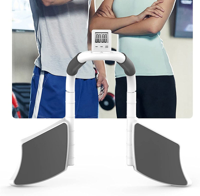 OvOHapia Multifunction Timing Plank Trainer, Abs Stimulator (A-White)