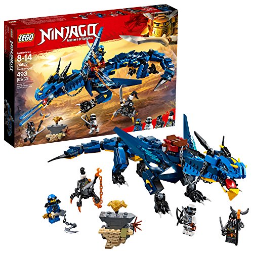 LEGO NINJAGO Masters of Spinjitzu: Stormbringer 70652 Ninja Toy Building Kit (493 Pieces) with Blue Dragon Model, Gift for Boys (Discontinued by Manufacturer)