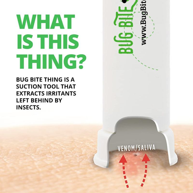 Bug Bite Thing Suction Tool [White/Single], Poison Remover for Bug Bites and Bee/Wasp Stings - Natural Insect Bite Relief, Chemical Free