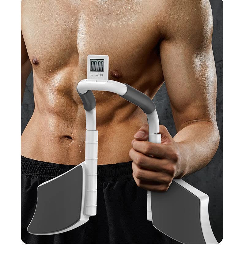 OvOHapia Multifunction Timing Plank Trainer, Abs Stimulator (A-White)