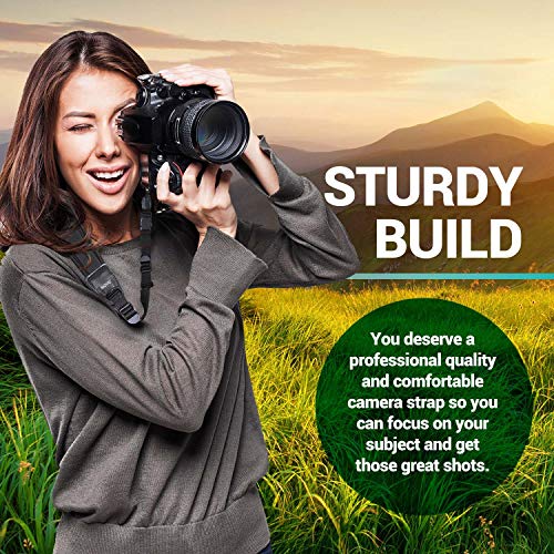 Movo Photo NS-1 Neoprene Camera Neck Strap with Quick Release (Shock-Absorbing & Padded) for Canon, Nikon, Sony, Olympus and Other DSLR & Mirrorless Cameras