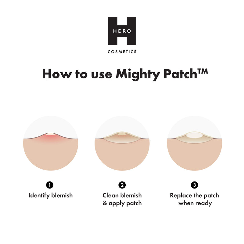 Hero Cosmetics Mighty Patch Original (36 Count) – Hydrocolloid Acne Pimple Patches for Face and Skin, Spot Treatment Stickers, Vegan and Cruelty Free.