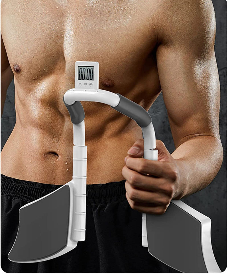 OvOHapia Multifunction Timing Plank Trainer, Abs Stimulator (A-White)
