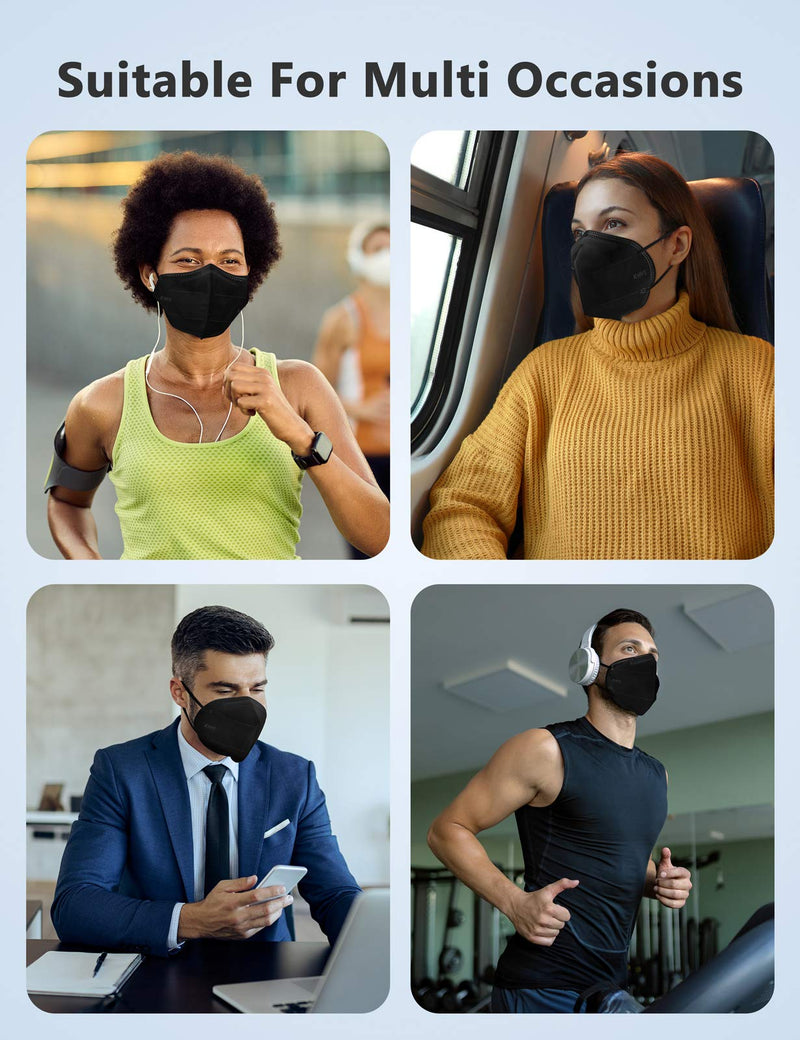 Boncare 5-Layer KN95 Face Mask (30 PCs) for Men & Women, Breathable & Comfortable