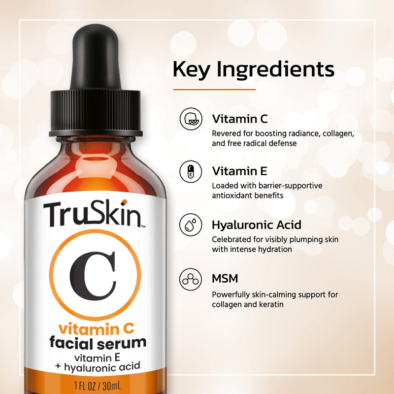 TruSkin Vitamin C Anti-Aging Serum with Hyaluronic Acid & Jojoba Oil (1 fl oz)