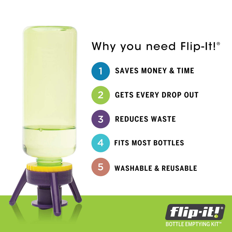 Flip-It! 6-Pack Bright Color Bottle Emptying Kit