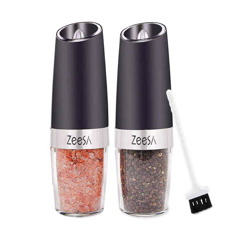Electric Salt and Pepper Grinder Set, Battery Powered, Automatic Operation, Gravity Lock, Pepper Mill and Salt Grinder with LED Light  (Refillable)