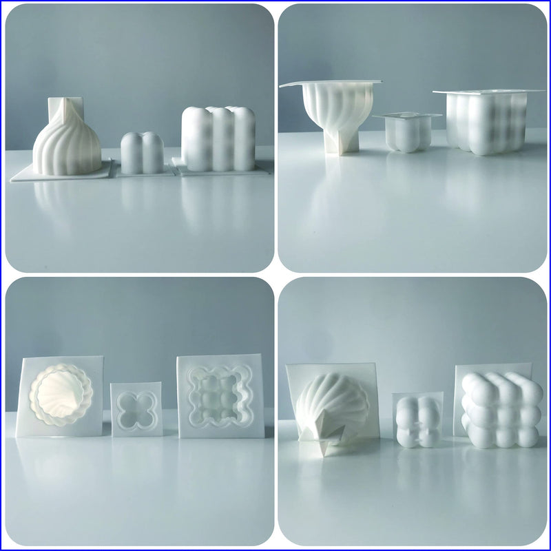 Silicone 3D Candle Mold Moulds (3 Pcs), Onion Shape for DIY Beeswax, Candy, Soap and Soy Wax Crafting, Home Decoration and Gift Ideas, by Bubble Candle Molds
