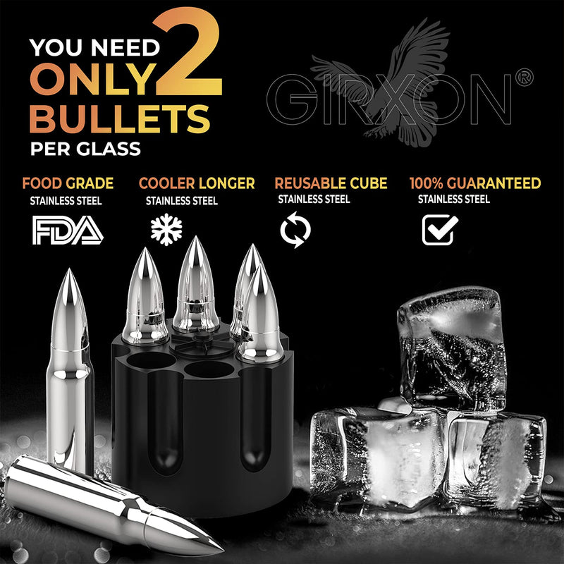 Girxon Bullet Whiskey Chilling Stones (Set of 9)