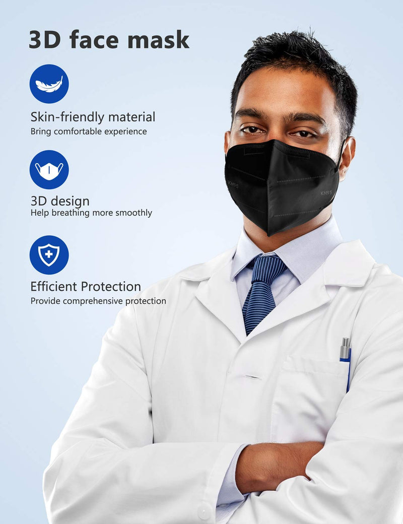 Boncare 5-Layer KN95 Face Mask (30 PCs) for Men & Women, Breathable & Comfortable