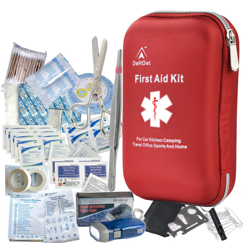 DeftGet 163 Pieces First Aid Kit Waterproof IFAK Molle System Portable Essential Injuries Medical Emergency Equipment Survival Kit