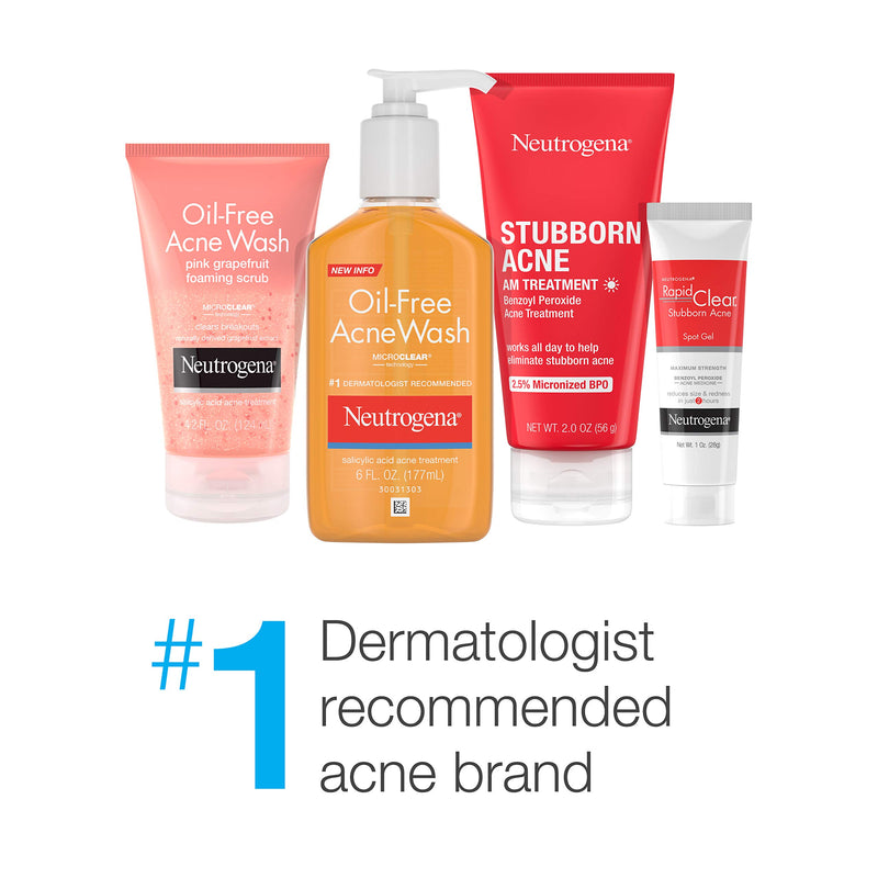 Neutrogena Rapid Clear Maximum Strength 10% Benzoyl Peroxide Spot Treatment Gel for Acne Prone Skin, 1 oz