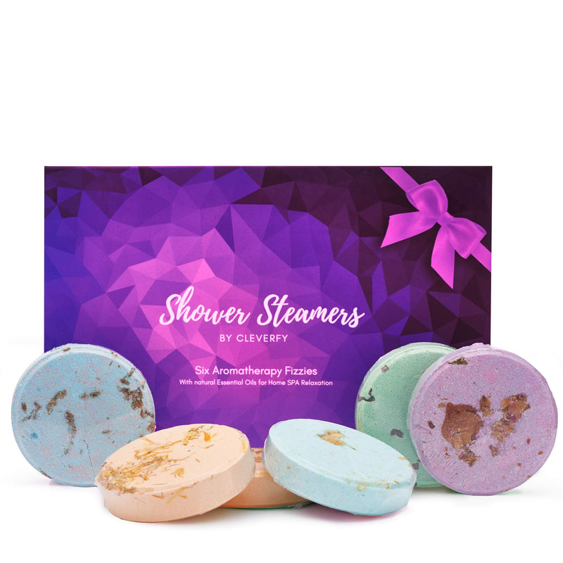 Cleverfy Aromatherapy Shower Steamers - 6-Pack Variety with Essential Oils