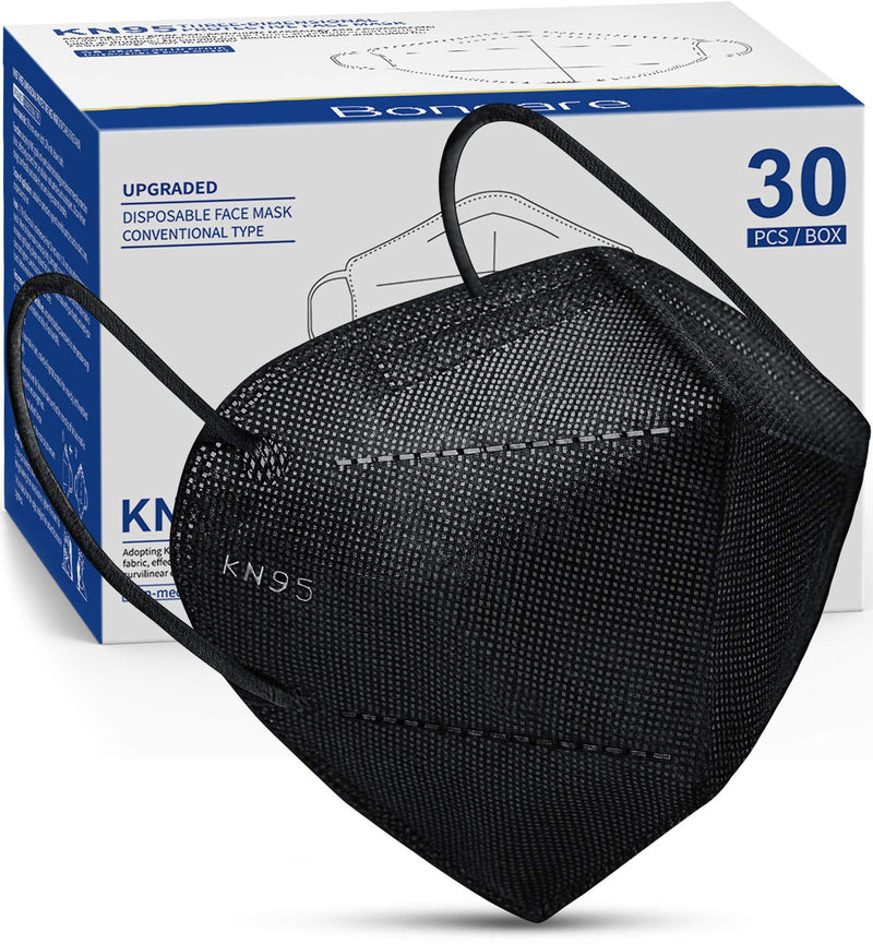 Boncare 5-Layer KN95 Face Mask (30 PCs) for Men & Women, Breathable & Comfortable